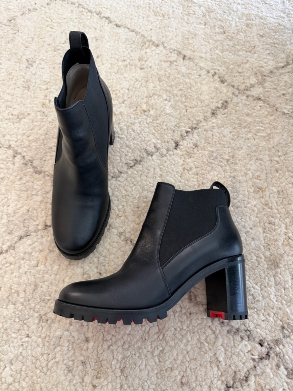 Christian Louboutin 70mm Leather Chelsea Marchacroche Booties - Picture 2 of 8